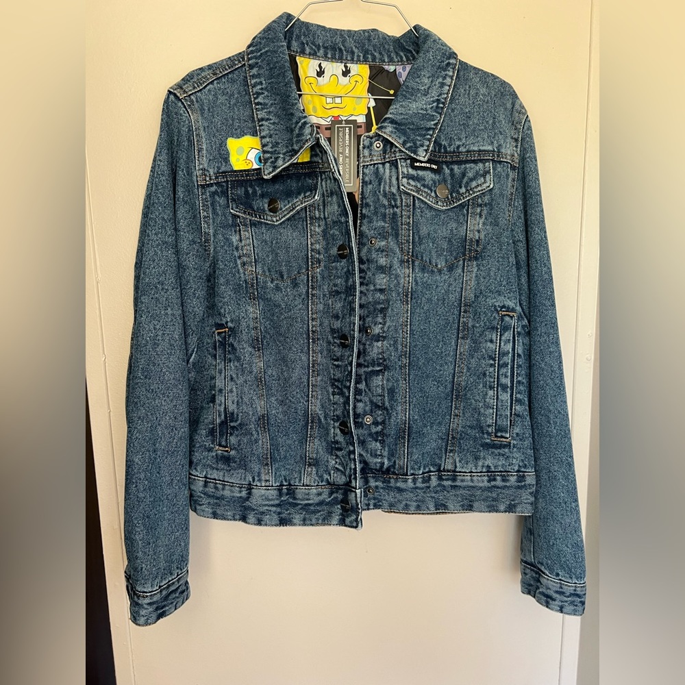 Members Only x SpongeBob Reversable Denim Trucker Jacket